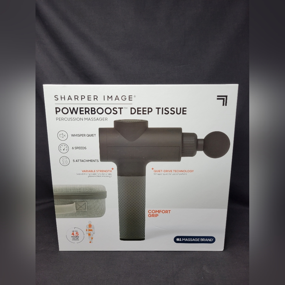 Sharper Image Powerboost Deep Tissue Percussion Massage Gun